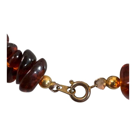 Vintage Baltic Amber Beaded Necklace Gold-Tone Clasp & Loose Beads NEEDS REPAIR - Picture 6 of 9
